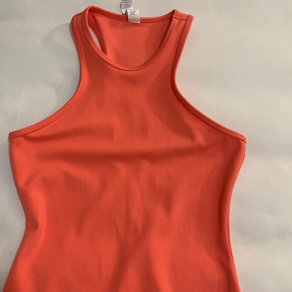 Alo ribbed tank dark peach coral dress Small